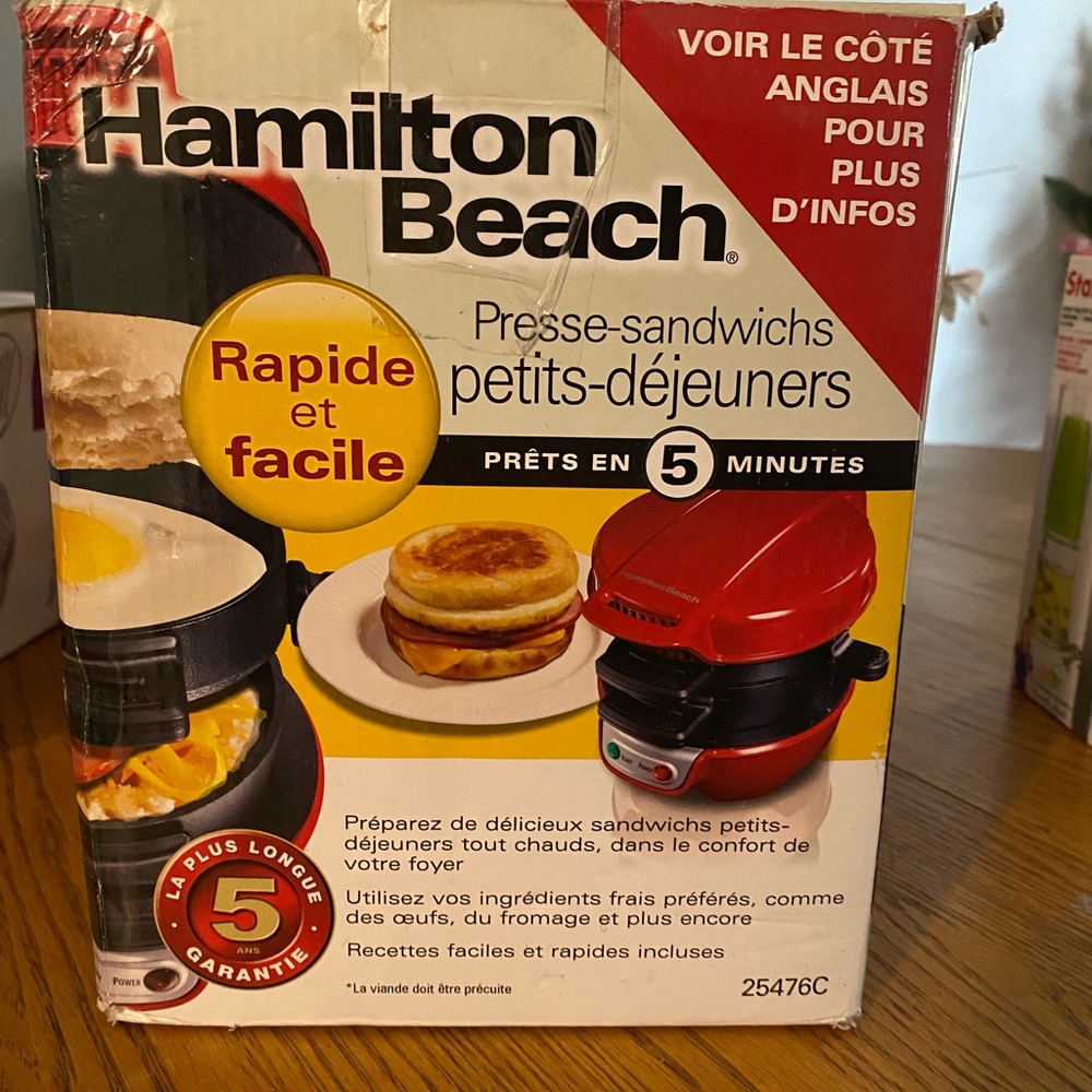 Hamilton beach breakfast sandwich maker